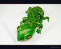 Marcipánový modelovaný 3D dort.